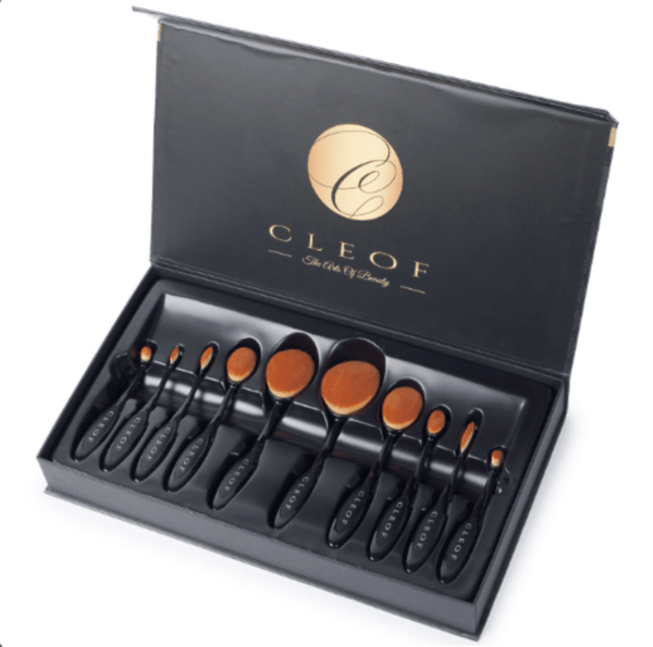 Oval Makeup Brushes - Black