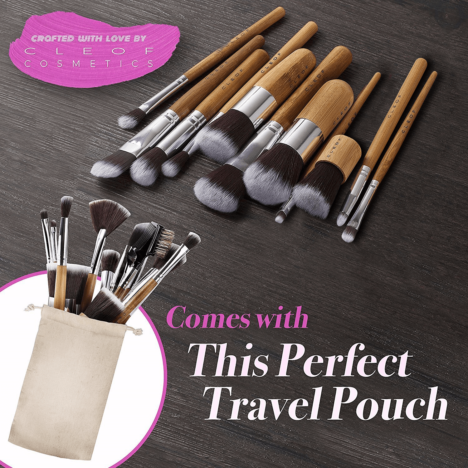 11 Bamboo Brushes Set