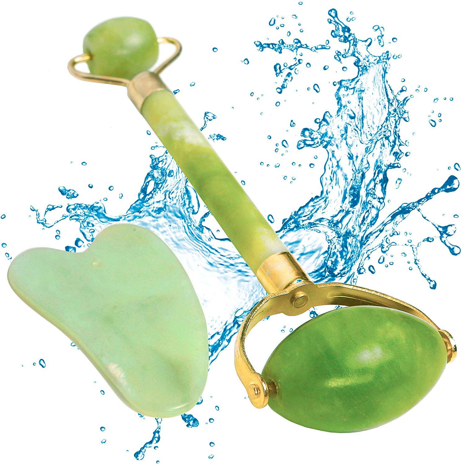 Natural Jade Roller For Face - Aging Wrinkles, Puffiness Facial Skin Massager Treatment Therapy - Premium Authentic Himalayan Jade Stone Natural Jade Roller For Face - Aging Wrinkles, Puffiness Facial Skin Massager Treatment Therapy - Premium Authentic Himalayan Jade Stone